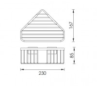 Police drátěná rohová NIMCO KIBO 225 x 225 mm   Ki14003-26